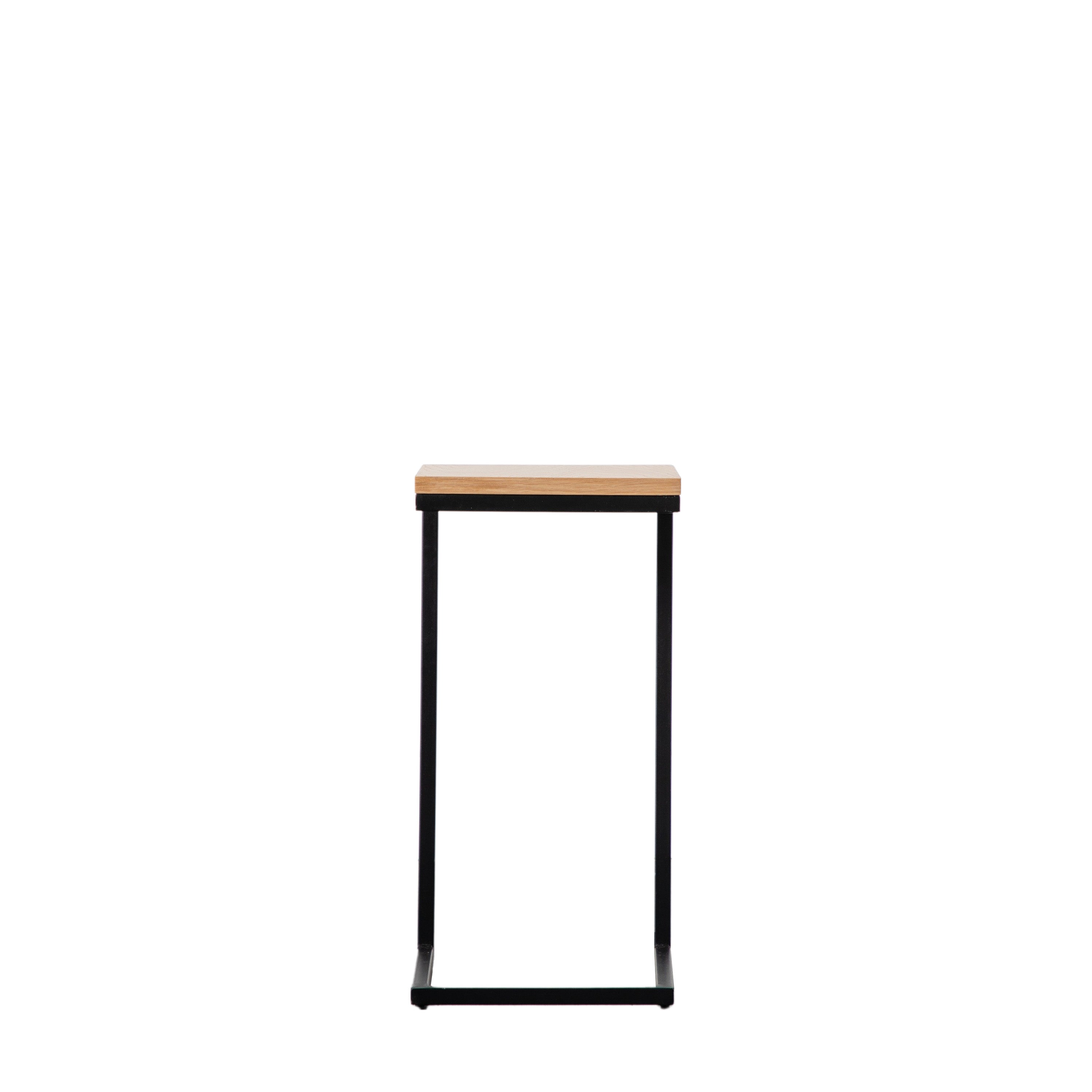 Bentley Natural Oak Wood & Matt Black Supper Table